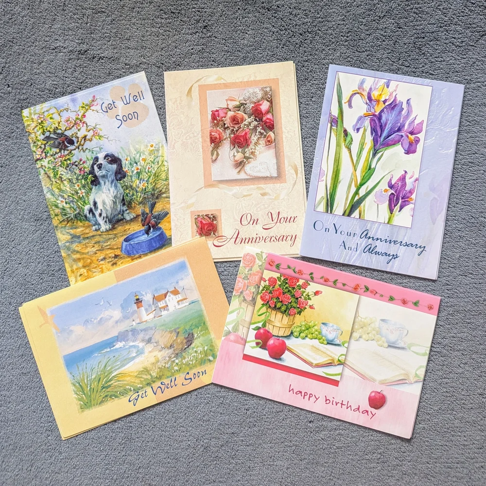 Box of 24 Assorted Greeting Cards & Envelopes